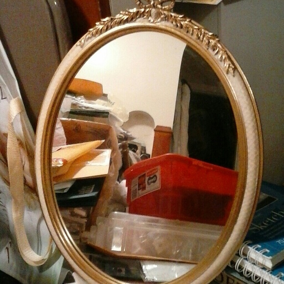 Antique Oval Mirror Gold 16 x 12 in - Picture 6 of 8